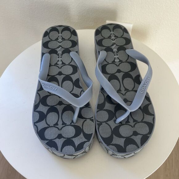 Coach Lynn Flip Flop Women’s 11 Platform Wedge Thong Sandal - Picture 3 of 5